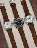 Brown Suede Leather Strap - 17-21mm - OM Luxury